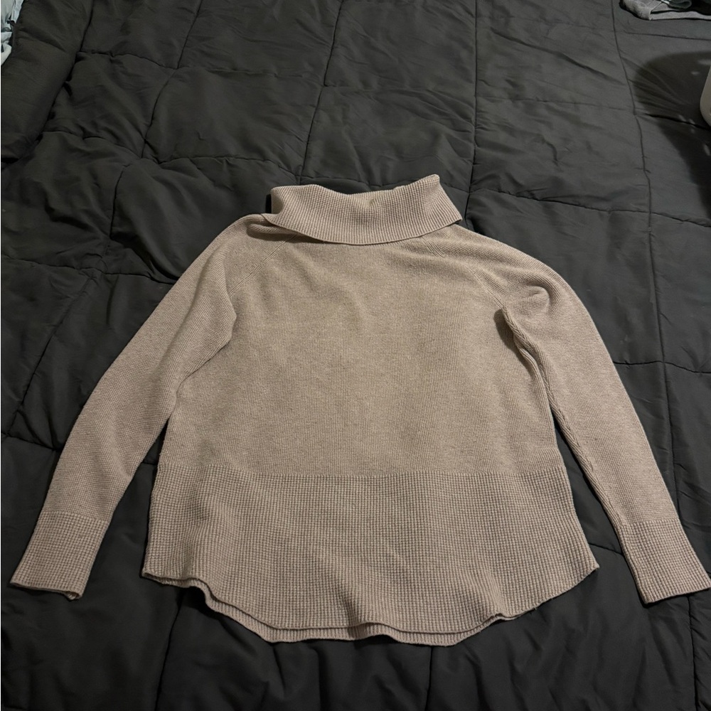 Cyrus Taupe Cowl Neck Sweater
